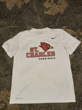 Mens Nike St. Charles Cardinals White Dri-FIT Tee